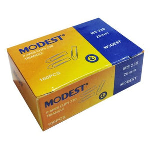 Modest MS230 Paper Clips - 26mm, 1Pkt (100 Clips)