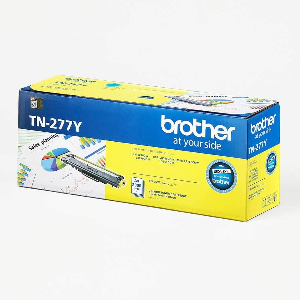 Brother TN-277 High Capacity Toner Cartridge for HL-L3270CDW DCP-L3551CDW (Yellow)