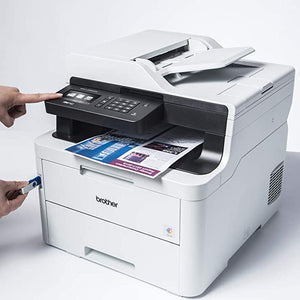 Brother Wireless All in One Printer, MFC-L3750CDW, with Advanced LED Color Laser Print, Duplex & Mobile Printing, High Yield Ink Toner