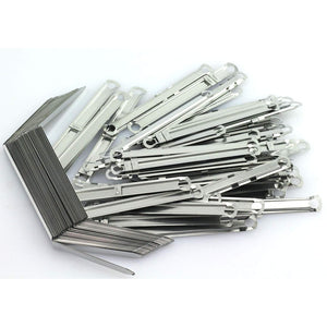 Modest Metal Fastener, 50 Pieces, Silver 1 Box