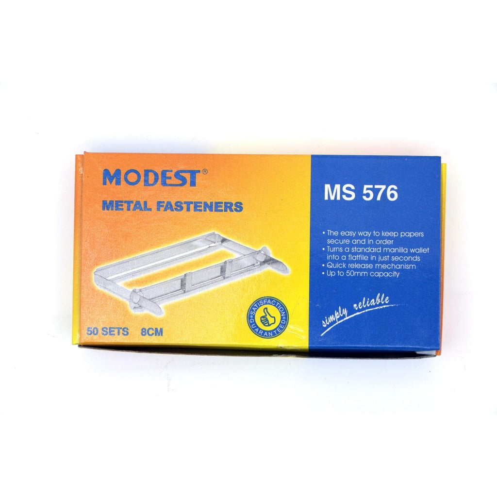 Modest Metal Fastener, 50 Pieces, Silver 1 Box