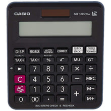 Load image into Gallery viewer, Casio MJ-120D - BK, 300 Steps Check and Correct, Desktop Calculator with Tax &amp; GT Keys
