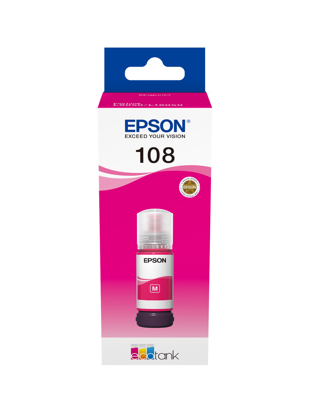 Epson 108 EcoTank Magenta ink bottle