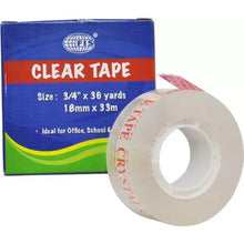 Load image into Gallery viewer, FIS FSTA3/4X36CC Clear Tape - 3/4 x 36 Yards (Pack of 8)
