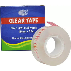 FIS FSTA3/4X36CC Clear Tape - 3/4 x 36 Yards (Pack of 8)