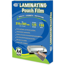 Load image into Gallery viewer, FIS Laminating Films 100 Sheets, 216 x 303 mm, A4 Size, 125 Microns
