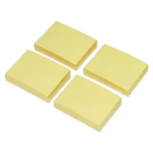 FISSticky Note Pad, 1.5X2 inches, Pack of 4, Pastel Yellow 100 Sheets