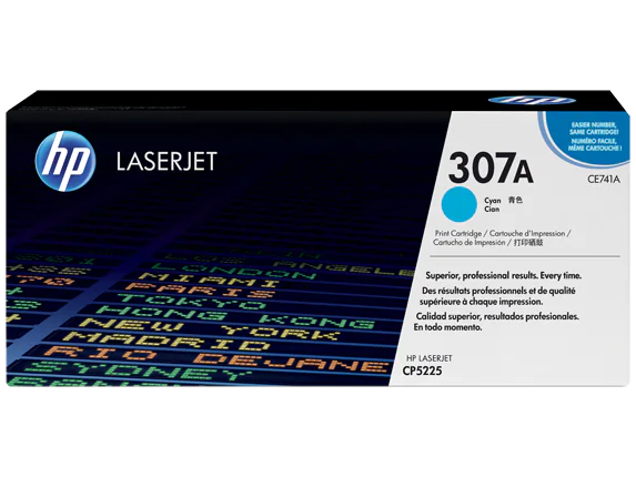 HP 307A Cyan Original LaserJet Toner Cartridge (CE741A)