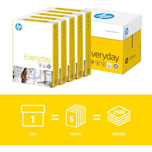 HP Everyday Photocopy Paper - A4, 80gsm, 5 Reams / Box