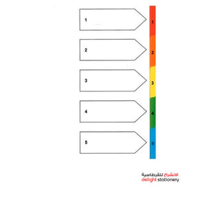 MODEST MS401 DIVIDER PAPER A4 1-5 COLOR WITH NUMBER - SINGLE