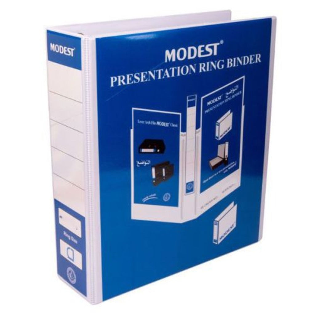 Modest 4-Ring Presentation Binder - 1 Inch, A4, White