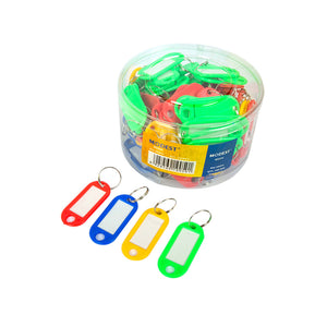 Modest 100-Piece Plastic Key Chains, Multicolour