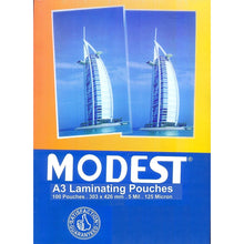 Load image into Gallery viewer, Modest A3 Laminating 125 Micron 100 Pouches
