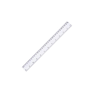 Modest Plastic Ruler, Transparent, (12") 30cm - 1Pcs