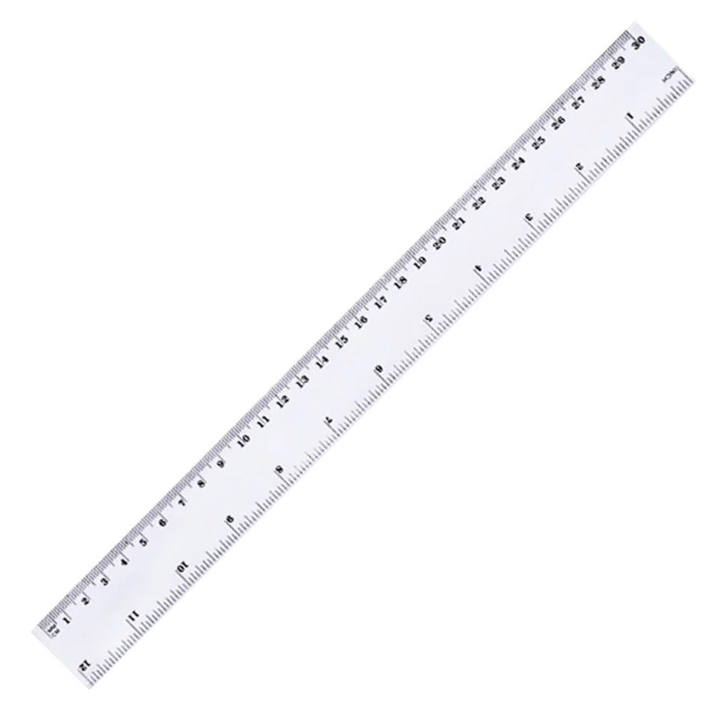 Modest Plastic Ruler, Transparent, (12