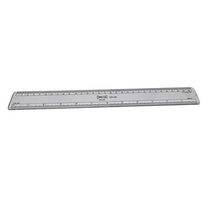 Omega Plastic 12"/30cm, Transparent Ruler 1Pc