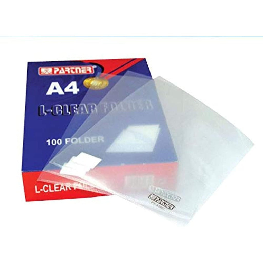 Partner Clear L Folder-A4 - 100 Pieces