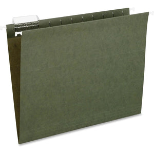 Pendaflex Hanging File Folders, Letter Size, 1/5-Cut Adjustable Tabs, 25 Per Box (81602), Green - 1/5 Tabs