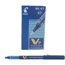 Load image into Gallery viewer, Pilot V7 Hi-Tecpoint Rollerball Pen, 0.7 mm Tip - Blue, Box of 12
