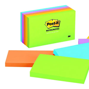 3M Colored Super Sticky Notes - 3x5 pads