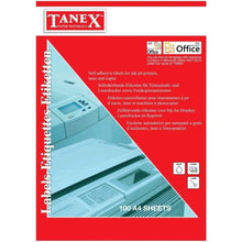 Load image into Gallery viewer, Tanex Multi Purpose Label A4 12 Labels Per Sheet -  1Pkt (100Sheet)
