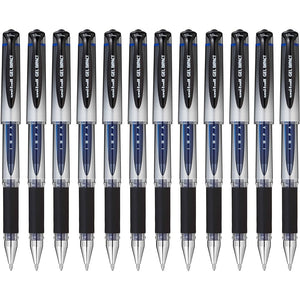 Uniball Uni-Ball 219006000 UM-153S Signo Impact Gel Pens with Rubber Grip, Blue Gel, 1mm Nib (Pack of 12)