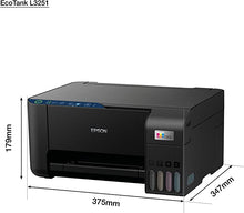 Load image into Gallery viewer, Epson Ecotank L3251 Home Ink Tank Printer A4, Colour, 3-In-1 With Wifi And Smartpanel App Connectivity, Black, Compact
